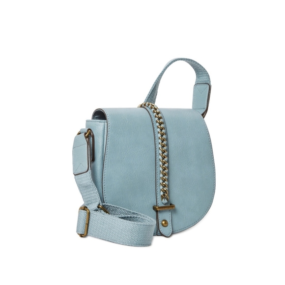 TIME and TRU Women's Faux Leather Emery Crossbody Hand Bag - light blue - Picture 2 of 5
